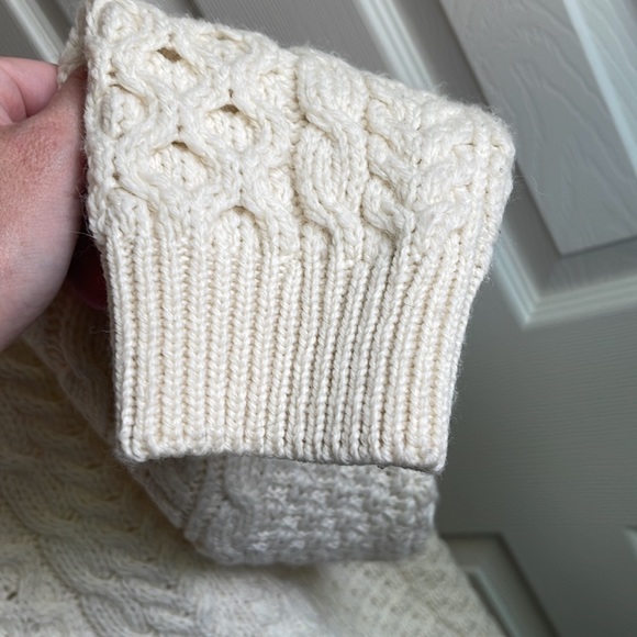 EUC Carraig donn cream wool button up sweater size L - Picture 10 of 13